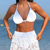 Laluna® | Bikini Elegante in Pizzo Unicolore