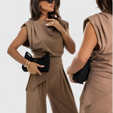 Elisa | Completo Asimmetrico Sofia con Spalle Drappeggiate