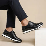 Edoardo — Sneaker Oxford in Pelle Stampata