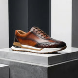 Lorenzo — Sneakers Artigianali in Pelle con Dettagli in Coccodrillo