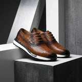 Edoardo — Sneaker Oxford in Pelle Stampata