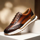 Lorenzo — Sneakers Artigianali in Pelle con Dettagli in Coccodrillo