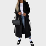 Gina | Cappotto Lungo con Rever e Bottoni