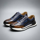 Lorenzo — Sneakers Artigianali in Pelle con Dettagli in Coccodrillo