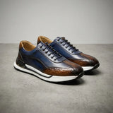 Lorenzo — Sneakers Artigianali in Pelle con Dettagli in Coccodrillo
