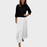 Chiara | Completo Maglione e Gonna Plissettata