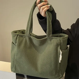 Tilda – Borsa a tracolla a coste con corda decorativa