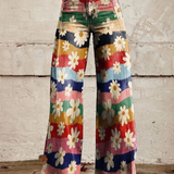 ADELINA | PANTALONI ELEGANTI CON STAMPA FLOREALE