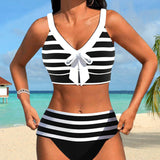 Laluna® | Bikini Striato con Vita Alta