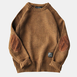 Henry | Maglione in Lana con Toppe Elbow