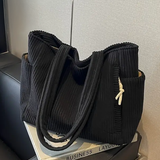 Tilda – Borsa a tracolla a coste con corda decorativa