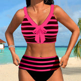 Laluna® | Bikini Striato con Vita Alta