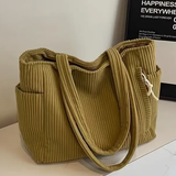 Tilda – Borsa a tracolla a coste con corda decorativa