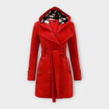 Carmen - Cappotto elegante con cappuccio e cintura