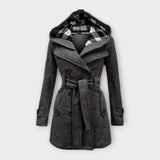 Carmen - Cappotto elegante con cappuccio e cintura
