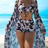 Laluna® | Set bikini 3 pezzi con stampa esclusiva