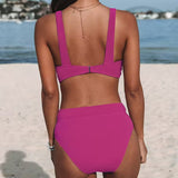 Hilde - Costume da bagno alto monocolore