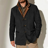Victor | Giacca Vintage in Suede con Dettagli in Pelle