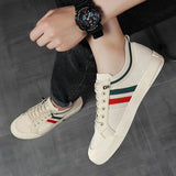Sneaker in Maglia Marco con Banda Tricolore