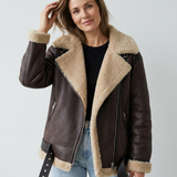 Aviara™ | Giacca Biker | Cappotto Invernale Caldo e Lussuoso