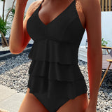 Costume da bagno elegante Lia con rouches chic
