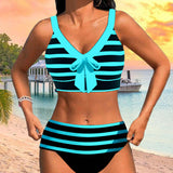 Laluna® | Bikini Striato con Vita Alta
