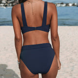 Hilde - Costume da bagno alto monocolore