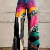 ROMOLA | PANTALONI A ZAMPA MULTICOLORE