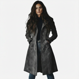 Giulia | Cappotto Lungo in Camoscio