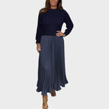 Chiara | Completo Maglione e Gonna Plissettata