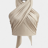 Top Lena Incrociato Senza Schiena con Nodo e Stile Halter