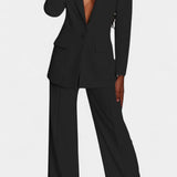 Rachele | Completo Blazer su Misura e Pantaloni a Gamba Larga Marnie