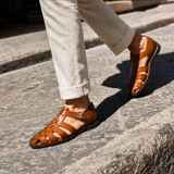 Sandalo Artigianale in Pelle Intrecciata Giorgio