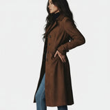 Giulia | Cappotto Lungo in Camoscio