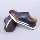 Lorenzo — Sneakers Artigianali in Pelle con Dettagli in Coccodrillo