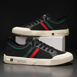 Sneaker in Maglia Marco con Banda Tricolore