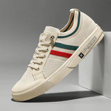 Sneaker in Maglia Marco con Banda Tricolore