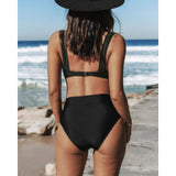 Hilde - Costume da bagno alto monocolore