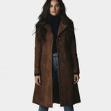 Giulia | Cappotto Lungo in Camoscio