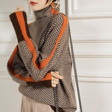 Lindemann Atelier | Malou – Maglione a collo alto con strisce a contrasto