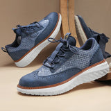 Sneaker Oxford in Pelle Intrecciata Vittorio