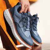 Sneaker Oxford in Pelle Intrecciata Vittorio