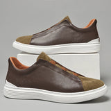 Matteo — Slip-On in Camoscio e Pelle di Alta Qualità