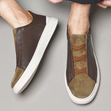 Matteo — Slip-On in Camoscio e Pelle di Alta Qualità