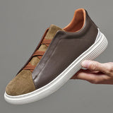 Matteo — Slip-On in Camoscio e Pelle di Alta Qualità