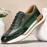 Lorenzo — Sneakers Artigianali in Pelle con Dettagli in Coccodrillo