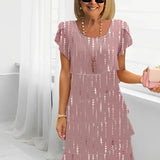 Isabelle – Abito elegante fluido con volant