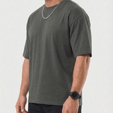 Costantino™ | T-shirt Oversize Trevo - Grigio Elegante
