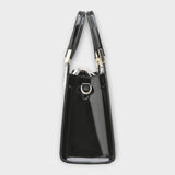 Olivia - Borsa a mano in pelle lucida effetto coccodrillo