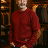 Henry | Maglione in Lana con Toppe Elbow